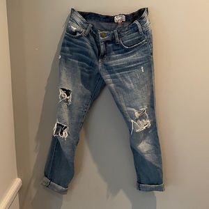 Blue ripped Current/Elliott jeans!